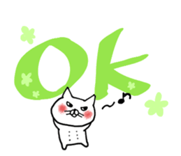 uzakawa drooping eyes cat  with kitty sticker #6087786