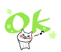 uzakawa drooping eyes cat with kitty sticker #6087786