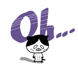 uzakawa drooping eyes cat  with kitty sticker #6087787