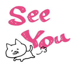 uzakawa drooping eyes cat  with kitty sticker #6087788