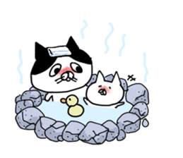 uzakawa drooping eyes cat with kitty sticker #6087803