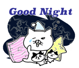 uzakawa drooping eyes cat with kitty sticker #6087804