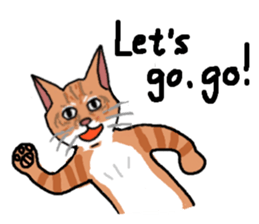 Girl sticker of a Japanese cat(English) sticker #6088231