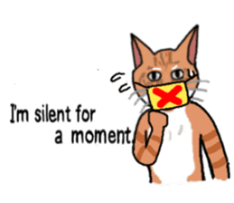 Girl sticker of a Japanese cat(English) sticker #6088241