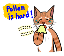 Girl sticker of a Japanese cat(English) sticker #6088246