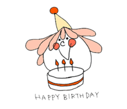 hair pink cute girl English version sticker #6088283