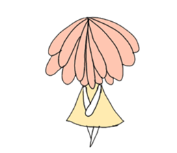 hair pink cute girl English version sticker #6088295