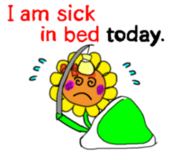 Sticker of a sunflower ribbon(English) sticker #6089138