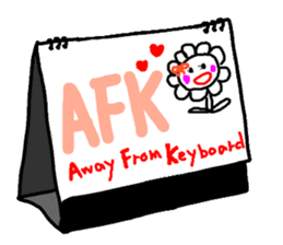 Sticker of a sunflower ribbon(English) sticker #6089139