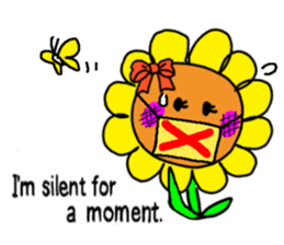 Sticker of a sunflower ribbon(English) sticker #6089147