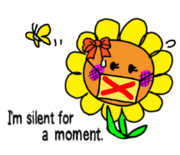 Sticker of a sunflower ribbon(English) sticker #6089147
