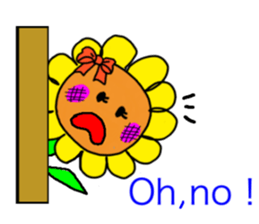 Sticker of a sunflower ribbon(English) sticker #6089148