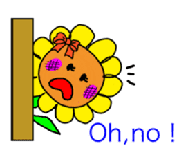 Sticker of a sunflower ribbon(English) sticker #6089148