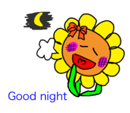 Sticker of a sunflower ribbon(English) sticker #6089149