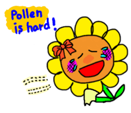 Sticker of a sunflower ribbon(English) sticker #6089151