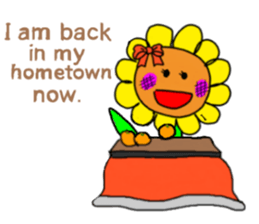 Sticker of a sunflower ribbon(English) sticker #6089159