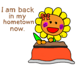 Sticker of a sunflower ribbon(English) sticker #6089159