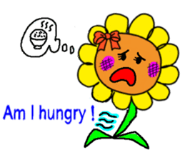 Sticker of a sunflower ribbon(English) sticker #6089162