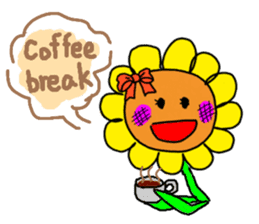 Sticker of a sunflower ribbon(English) sticker #6089163