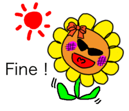 Sticker of a sunflower ribbon(English) sticker #6089166
