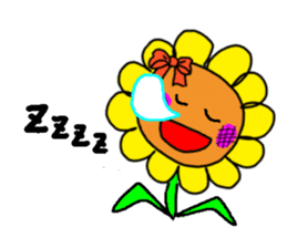 Sticker of a sunflower ribbon(English) sticker #6089167