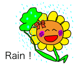 Sticker of a sunflower ribbon(English) sticker #6089169