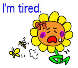 Sticker of a sunflower ribbon(English) sticker #6089174