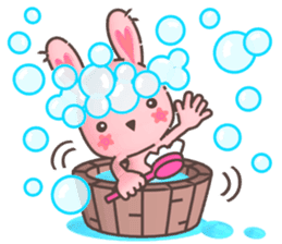 Hare Hooray - Pink Bunny with Leaf Crown sticker #6089759