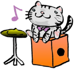 band the cat sticker #6090665