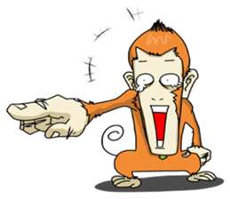 Monkey Stubborn silence sticker #6093736