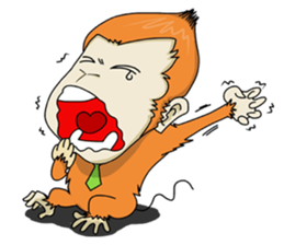 Monkey Stubborn silence sticker #6093770