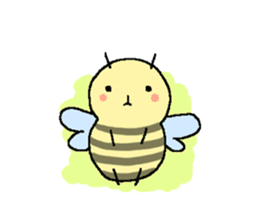 honeybee and flower sticker #6093816