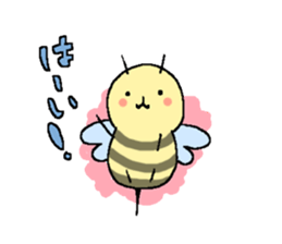 honeybee and flower sticker #6093821