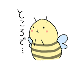 honeybee and flower sticker #6093822