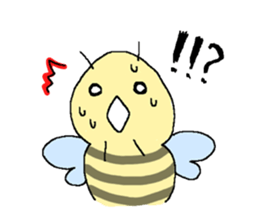 honeybee and flower sticker #6093823