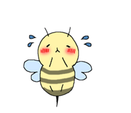 honeybee and flower sticker #6093824