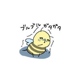 honeybee and flower sticker #6093825