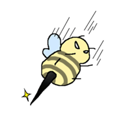 honeybee and flower sticker #6093826