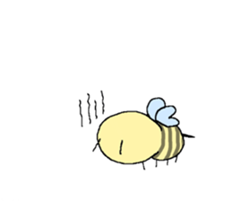 honeybee and flower sticker #6093827