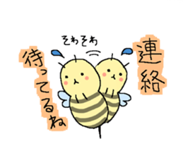 honeybee and flower sticker #6093829