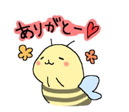 honeybee and flower sticker #6093832
