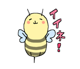 honeybee and flower sticker #6093833