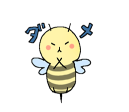 honeybee and flower sticker #6093834