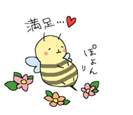 honeybee and flower sticker #6093839