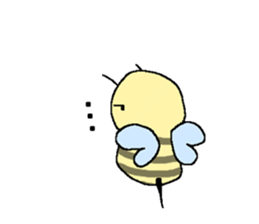 honeybee and flower sticker #6093840