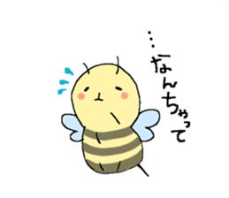 honeybee and flower sticker #6093842