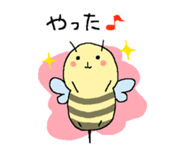 honeybee and flower sticker #6093843