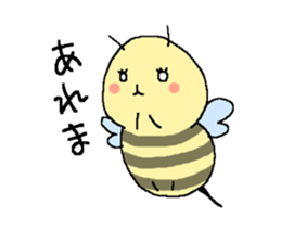 honeybee and flower sticker #6093845