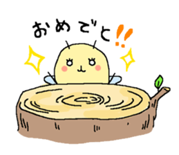 honeybee and flower sticker #6093846