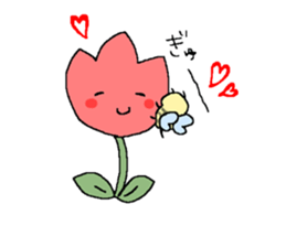 honeybee and flower sticker #6093849